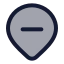 Locationremove icon with duotone rounded style