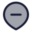 Locationremove icon with duotone standard style