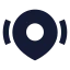 Locationshare icon with solid sharp style
