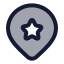 Locationstar icon with duotone rounded style