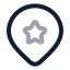 Locationstar icon with twotone rounded style