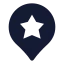 Locationstar icon with solid sharp style