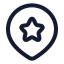Locationstar icon with stroke rounded style