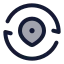 Locationupdate icon with duotone standard style