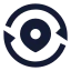 Locationupdate icon with solid sharp style