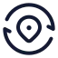 Locationupdate icon with stroke rounded style