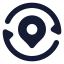 Locationupdate icon with solid standard style