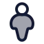 Locationuser icon with duotone rounded style