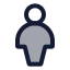 Locationuser icon with duotone standard style