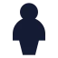 Locationuser icon with solid sharp style