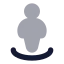 Locationuser icon with bulk rounded style