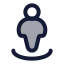Locationuser icon with duotone rounded style