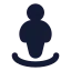 Locationuser icon with solid rounded style