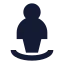Locationuser icon with solid sharp style