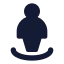 Locationuser icon with solid standard style