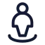 Locationuser icon with stroke standard style
