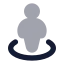 Locationuser icon with bulk rounded style