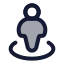 Locationuser icon with duotone rounded style