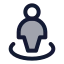 Locationuser icon with duotone standard style