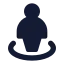 Locationuser icon with solid standard style