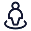 Locationuser icon with stroke standard style