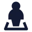 Locationuser icon with solid sharp style