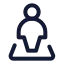 Locationuser icon with stroke standard style
