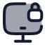 Lockcomputer icon with duotone rounded style