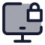 Lockcomputer icon with duotone standard style