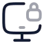 Lockcomputer icon with twotone rounded style