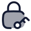 Lockkey icon with duotone rounded style