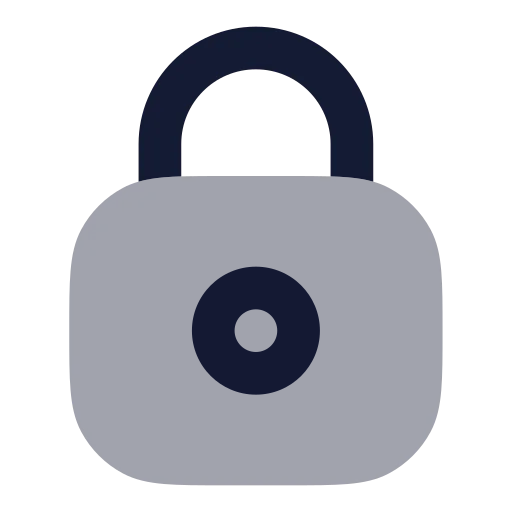 Lock Keyhole Icon in Bulk Rounded style