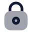 Lockkeyhole icon with bulk rounded style