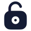 Lockkeyholeopen icon with solid rounded style