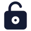 Lockkeyholeopen icon with solid standard style