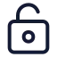 Lockkeyholeopen icon with stroke standard style