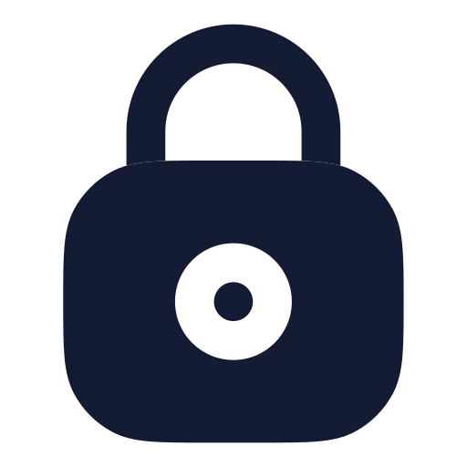 Lock Keyhole Icon in Solid Rounded style