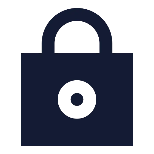 Lock Keyhole Icon in Solid Sharp style