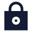 Lockkeyhole icon with solid sharp style