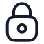 Lockkeyhole icon with stroke rounded style