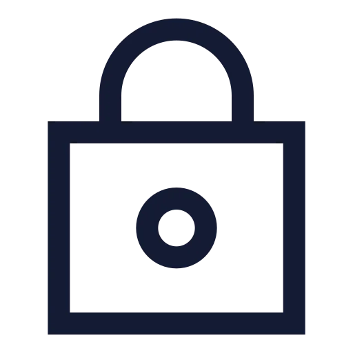 Lock Keyhole Icon in Stroke Sharp style