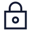 Lockkeyhole icon with stroke sharp style