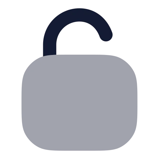Lock Open Icon in Bulk Rounded style