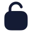 Lockopen icon with solid rounded style