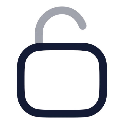Lock Open Icon in Twotone Rounded style