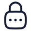 Lockpassword icon with stroke rounded style