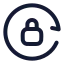 Locksync icon with stroke rounded style