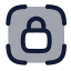 Locked icon with duotone rounded style