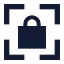 Locked icon with solid sharp style