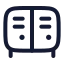 Locker icon with stroke rounded style